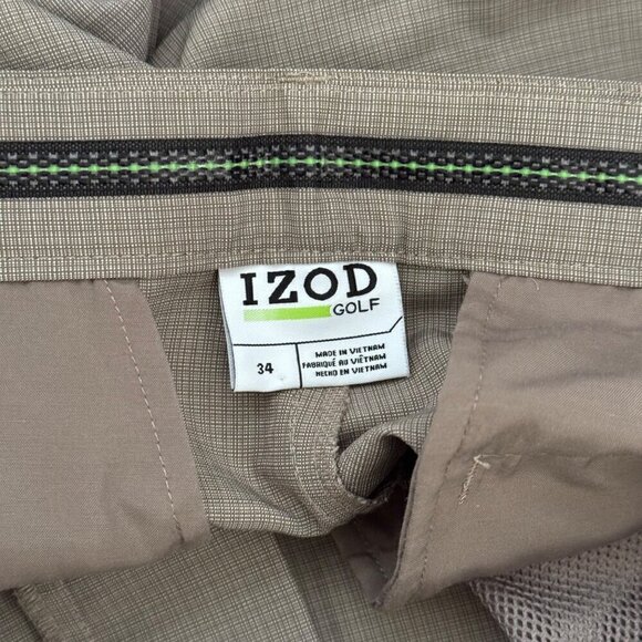 Izod Golf Shorts Beige Tan Men's Size 34 EUC Athletic Athleisure Preppy Classic - Picture 8 of 9